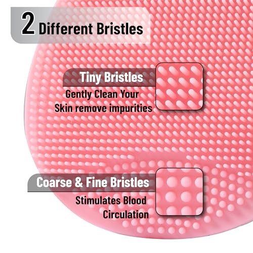 Slick Silicone Facial Cleansing Brush, 4 Pack - Soft Silicone Face Scrubber Exfoliator for Gentle Daily Cleansing - görsel 14
