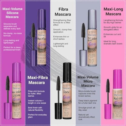 Prosa Mascara Professional Collection – Amplified Volume & Complete Lash Length, Deep Ebony, All-Day Wear, Pack of 5 Avelisse