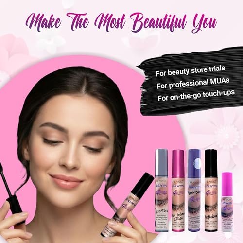 Prosa Mascara Professional Collection – Amplified Volume & Complete Lash Length, Deep Ebony, All-Day Wear, Pack of 5 Avelisse