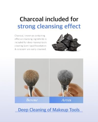 STUDIO17 Solid Makeup Brush Cleaner – 300+ Uses, Compact & Charcoal-Infused for Brushes & Puffs - görsel 7