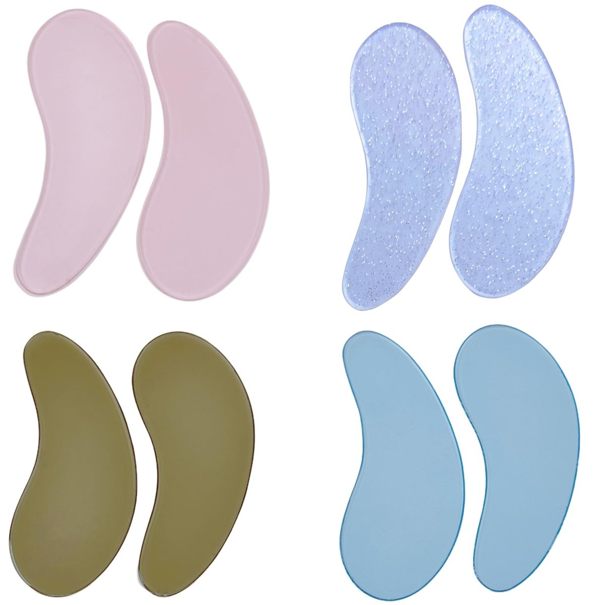 Under Eye Patches for Lash Lift and Eyelash Extension - Durable Gel Pads to Separate Upper & Lower Lashes - Sticky Moon Shape Patch Fits Eyelids - Eyelash Mask Cover in 4 Colors - görsel 1