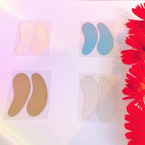 Under Eye Patches for Lash Lift and Eyelash Extension - Durable Gel Pads to Separate Upper & Lower Lashes - Sticky Moon Shape Patch Fits Eyelids - Eyelash Mask Cover in 4 Colors - görsel 16