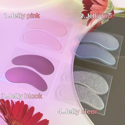 Under Eye Patches for Lash Lift and Eyelash Extension - Durable Gel Pads to Separate Upper & Lower Lashes - Sticky Moon Shape Patch Fits Eyelids - Eyelash Mask Cover in 4 Colors - görsel 8