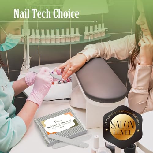 Maryton 50Pcs Disposable Nail File, 5 Inch Thin Emery Boards 180/180 Grit Nail Files for Natural Nails, Professional Pedicure Manicure Tools Set - görsel 10