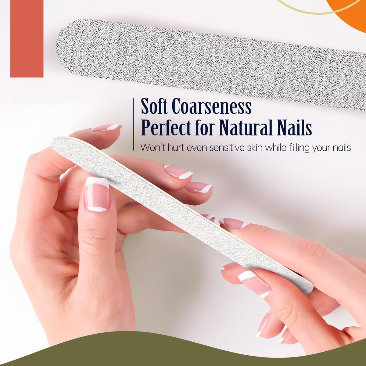 Maryton 50Pcs Disposable Nail File, 5 Inch Thin Emery Boards 180/180 Grit Nail Files for Natural Nails, Professional Pedicure Manicure Tools Set - görsel 3