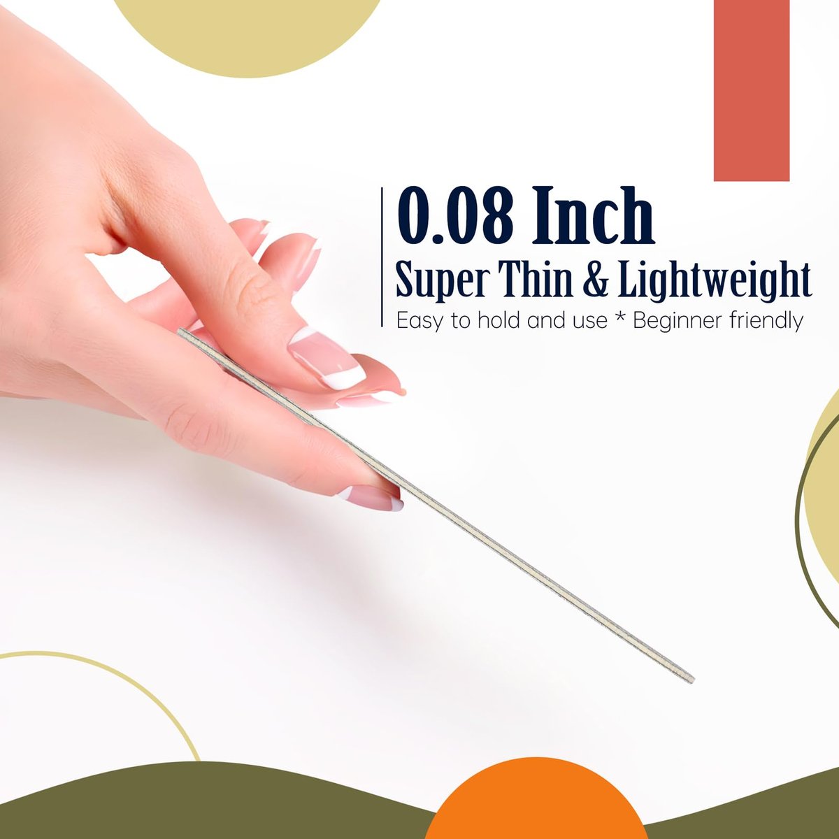 Maryton 50Pcs Disposable Nail File, 5 Inch Thin Emery Boards 180/180 Grit Nail Files for Natural Nails, Professional Pedicure Manicure Tools Set - görsel 5