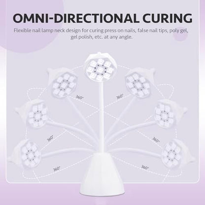 GAOY Omin-Cure Rechargeable Cordless UV Nail Lamp for Gel Nails - Portable Salon & DIY Manicure