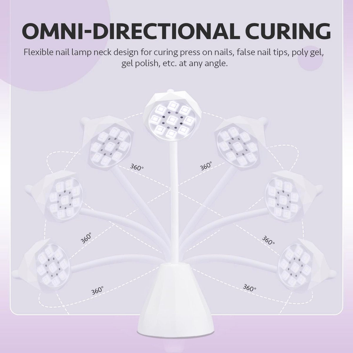 GAOY Omin-Cure Rechargeable Cordless UV Nail Lamp for Gel Nails - Portable Salon & DIY Manicure - görsel 3