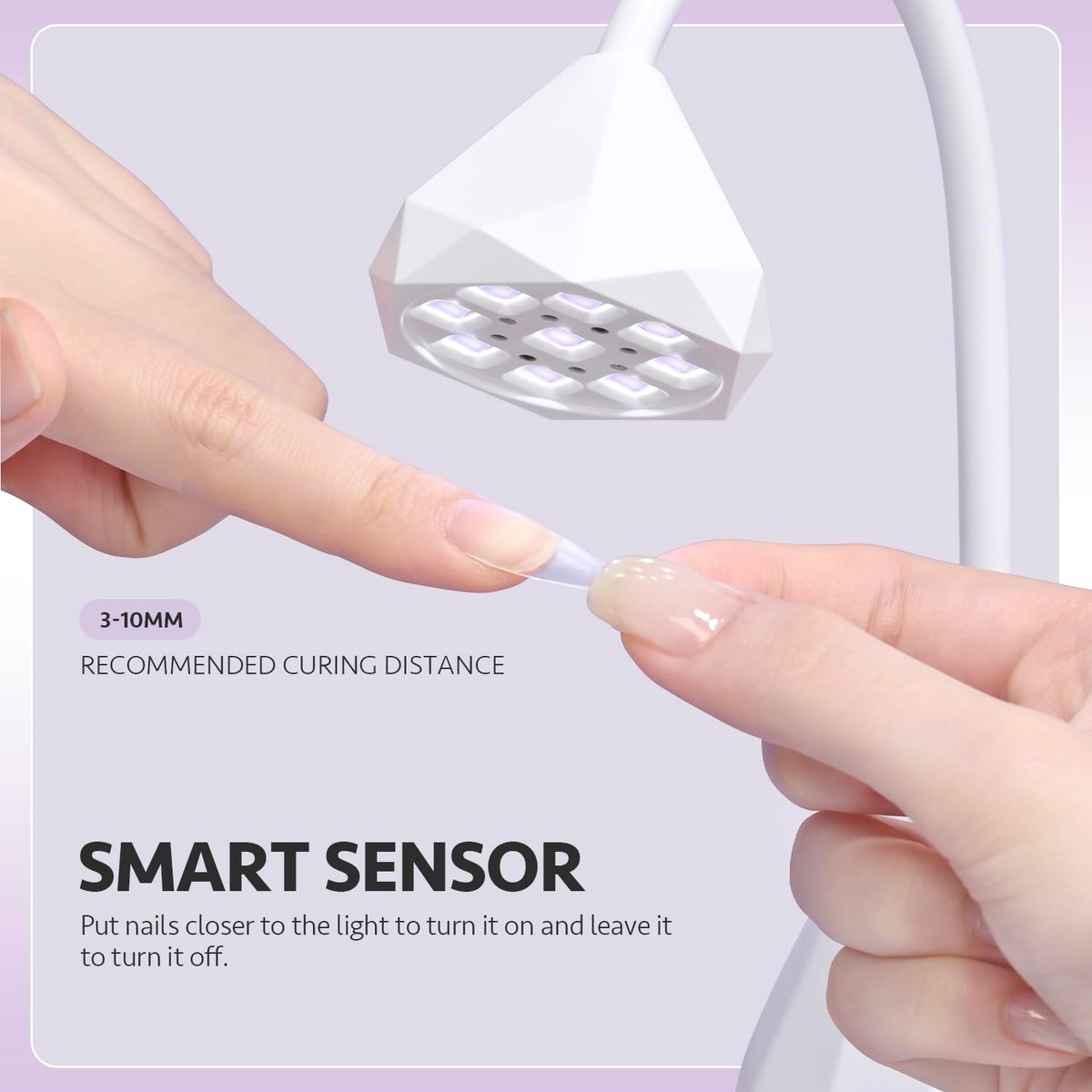 GAOY Omin-Cure Rechargeable Cordless UV Nail Lamp for Gel Nails - Portable Salon & DIY Manicure - görsel 5