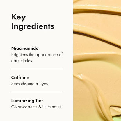 HERO COSMETICS Bright Eyes Illuminating Eye Cream – Reduce Dark Circles with Cooling Stainless Steel Tip (0.5 fl oz) Avelisse