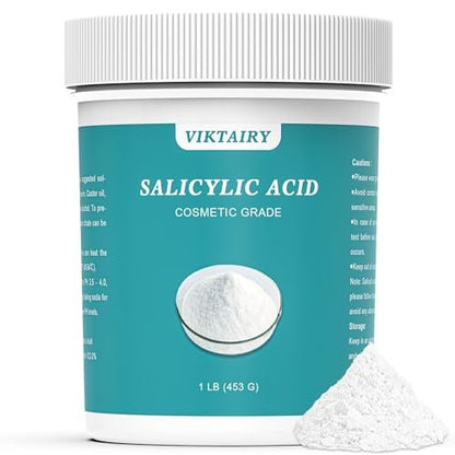1 LB Salicylic Acid Powder Cosmetic Grade - Pure BHA Exfoliant for DIY Skincare, Face Wash, Toner, Shampoo & Body Lotion Avelisse