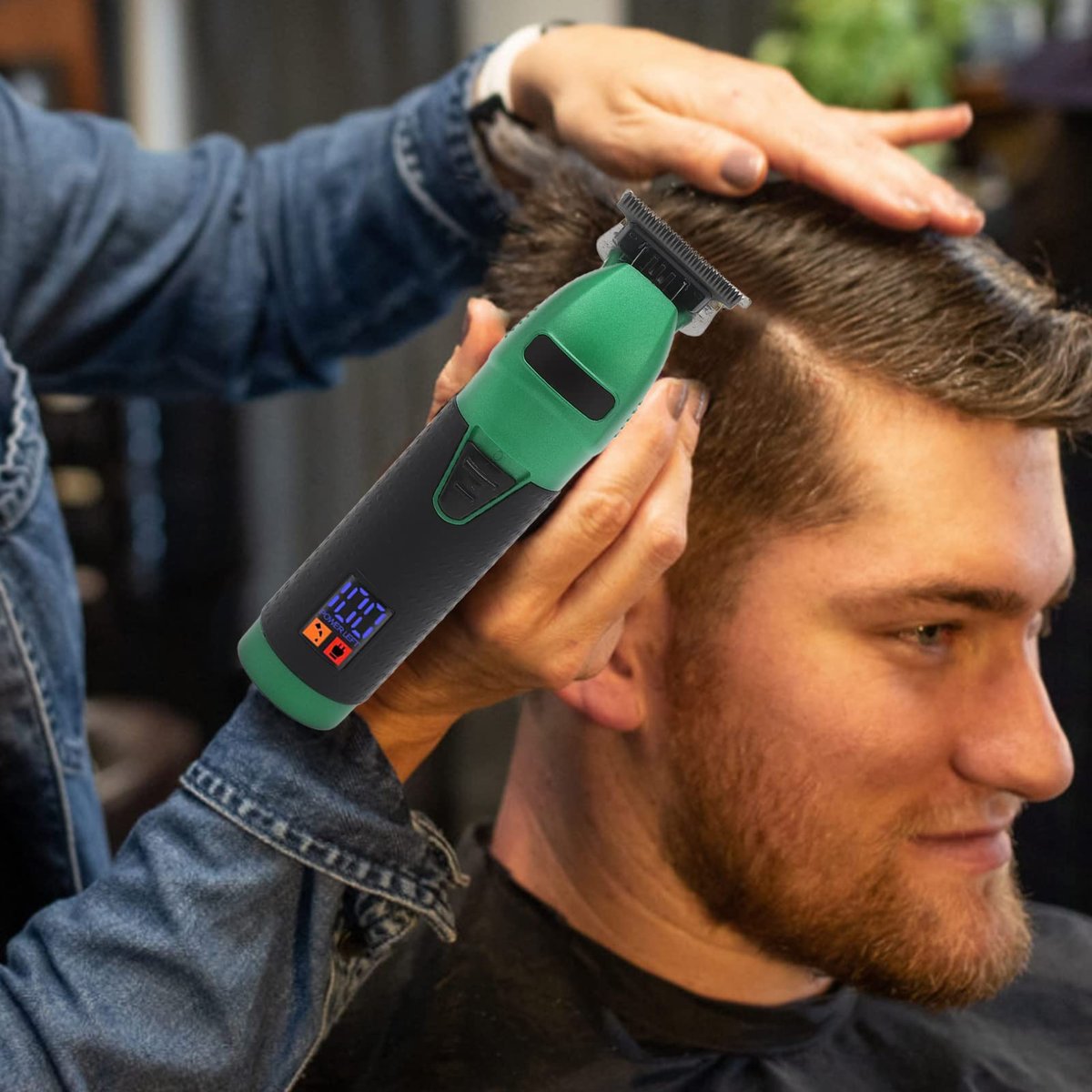 Sorandy Electric Hair Clippers for Men - Cordless Barber Clippers with Large LED Display, Rechargeable Hair Cutting Trimmer - görsel 9