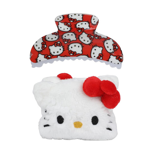 Hello Kitty 2-Pack Women's Hair Clip Set - Multicolored Plastic Clips
