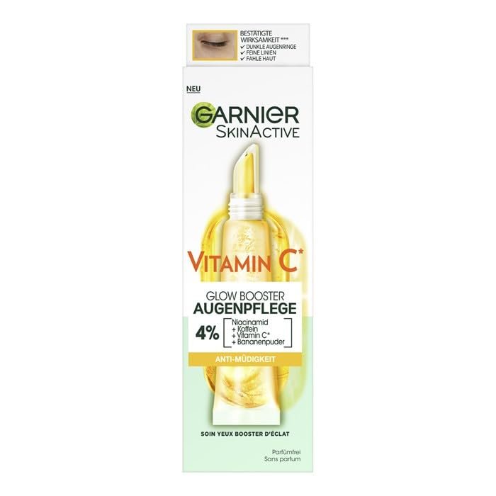 Garnier Eye Cream with 4% Vitamin C – Brightening Treatment for Dark Circles, Under Eye Bags & Puffiness, 15ml Avelisse