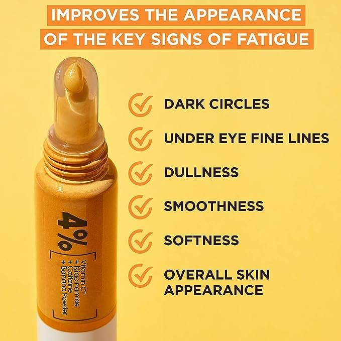 Garnier Eye Cream with 4% Vitamin C – Brightening Treatment for Dark Circles, Under Eye Bags & Puffiness, 15ml Avelisse