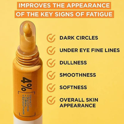 Garnier Eye Cream with 4% Vitamin C – Brightening Treatment for Dark Circles, Under Eye Bags & Puffiness, 15ml Avelisse