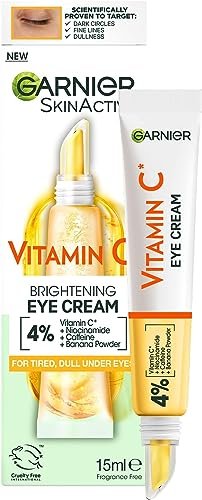 Garnier Eye Cream with 4% Vitamin C – Brightening Treatment for Dark Circles, Under Eye Bags & Puffiness, 15ml Avelisse