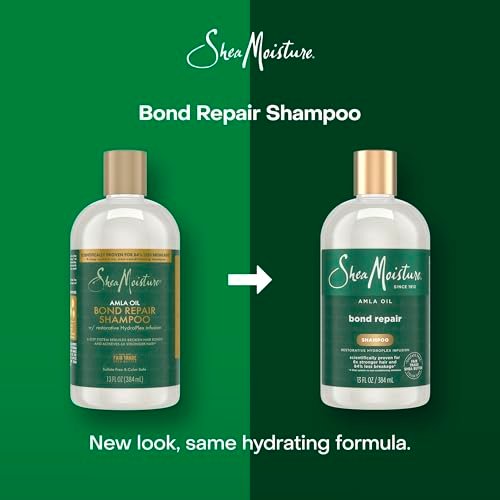 Shea Moisture Bond Repair Shampoo with Amla Oil & Hydroplex Technology - Restorative HydroPlex Infusion, Deeply Cleanses & Removes Build-Up, 13 Fl Oz Avelisse