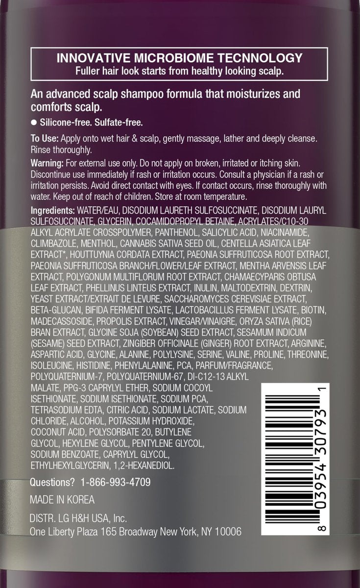 Dr. Groot Scalp Soothing Shampoo with Biotin, Centella, and Prebiotics - Moisturizing K-Beauty Solution for Dry Scalp, 13.01 Fl Oz Avelisse