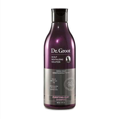 Dr. Groot Purifying Clay Shampoo - Korean Hair Care for Oily Scalp with Biotin, Rosemary Oil & Salicylic Acid, Kbeauty Scalp Revitalizing Solution, 13.01 Fl Oz Avelisse