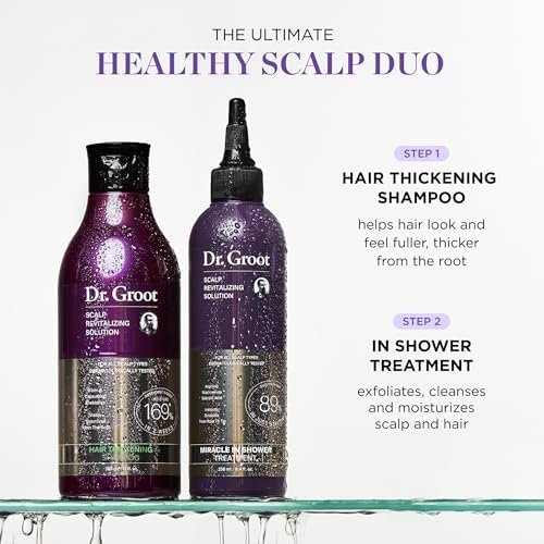 Dr. Groot Hair Thickening Shampoo with Biotin & Rosemary Oil – Korean Hair Care for Volumizing Thinning & Damaged Hair, Hydrating Scalp Revitalizing Solution, 13.01 Fl Oz Avelisse