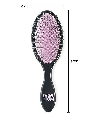 Dom Dom Detangling Brush - Purple - Gentle Hair Detangler for All Hair Types - Anti-Static Shower Brush for Women, Men, Kids Avelisse