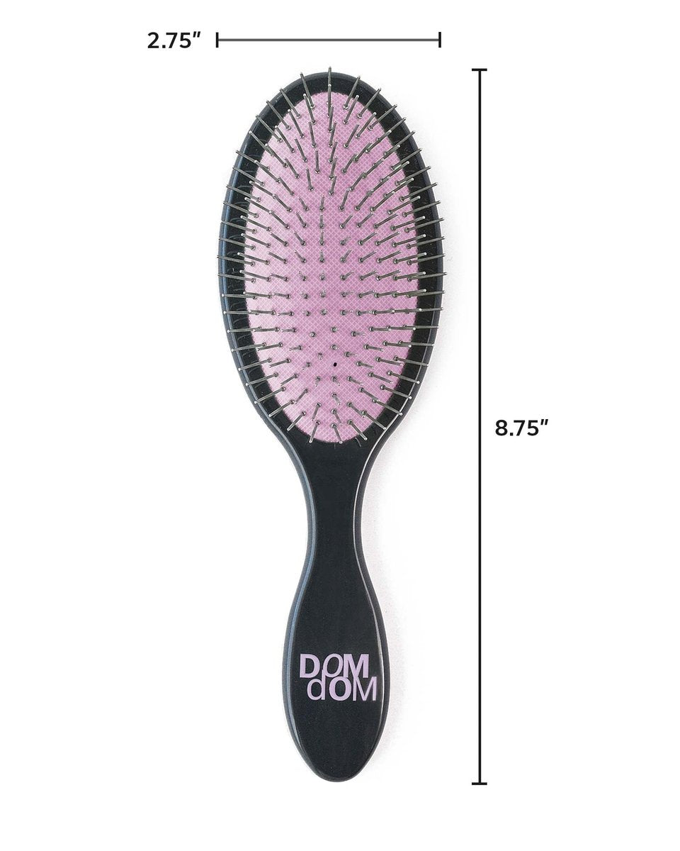 Dom Dom Detangling Brush - Purple - Gentle Hair Detangler for All Hair Types - Anti-Static Shower Brush for Women, Men, Kids Avelisse