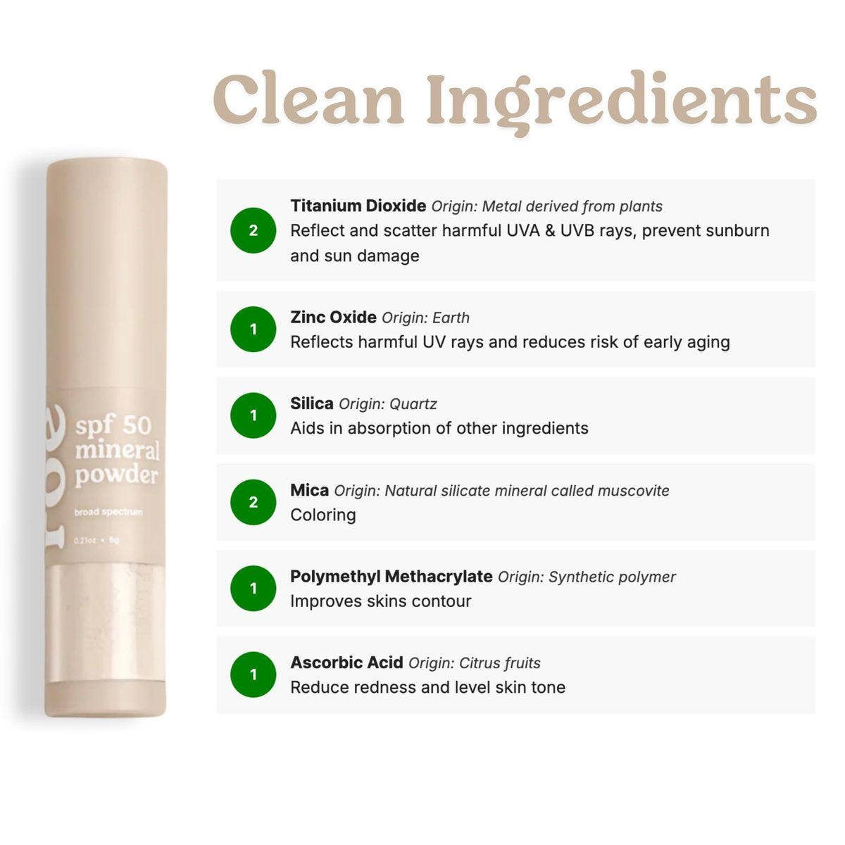 Roe Wellness SPF 50 Powder Sunscreen – Mineral-Based, Non-Toxic Brush-On Sun Protection for Kids, Adults & Babies – Reef Safe, For Scalp, Face & Body Avelisse