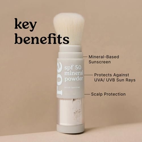 Roe Wellness SPF 50 Powder Sunscreen – Mineral-Based, Non-Toxic Brush-On Sun Protection for Kids, Adults & Babies – Reef Safe, For Scalp, Face & Body Avelisse