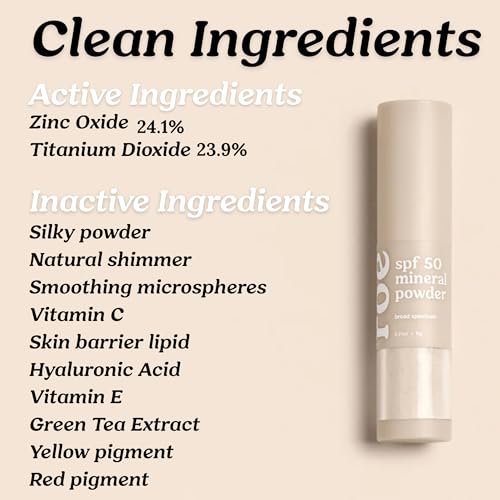 Roe Wellness SPF 50 Powder Sunscreen – Mineral-Based, Non-Toxic Brush-On Sun Protection for Kids, Adults & Babies – Reef Safe, For Scalp, Face & Body Avelisse