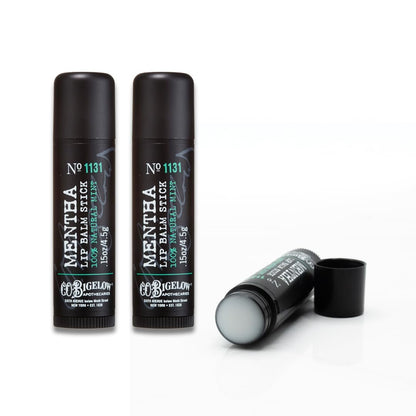 C.O. Bigelow Mentha Lip Balm Sticks, Pack of 3 – Shea Butter & Peppermint Oil Moisturizing Lip Care, 0.15 oz Each Avelisse