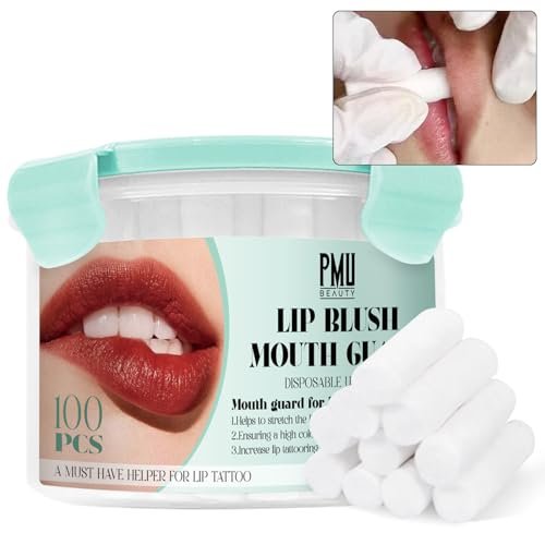 PMUBEAUTY 100pcs Cotton Lip Tattoo Stretching Stick for Easy and Precise Coloring, Enhancing Color, Blushing PMU Supplies, Cleaning Wipes - görsel 1