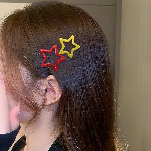 Colorful Luminous Star Hair Clips for Girls, Glow in The Dark Metal Hair Barrettes, 10 Pack - görsel 14