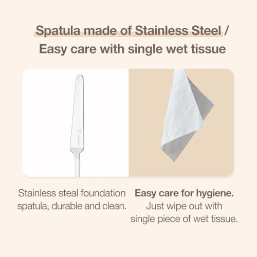STUDIO17 Stainless Steel Foundation Spatula - Professional Double Edged Makeup Tool for Even Application, with Travel Pouch - görsel 8