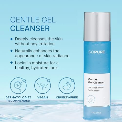 goPure Gentle Gel Cleanser - Vitamin C Face Wash for Brightening, Clarifying, All Skin Types - 4 oz Avelisse