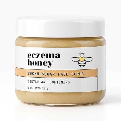 ECZEMA HONEY Brown Sugar Face & Body Scrub – Gentle Exfoliating Scrub for Dry, Sensitive Skin – Natural Body Care for Women & Men (6 Oz) Avelisse
