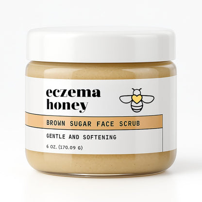 ECZEMA HONEY Brown Sugar Face & Body Scrub – Gentle Exfoliating Scrub for Dry, Sensitive Skin – Natural Body Care for Women & Men (6 Oz) Avelisse
