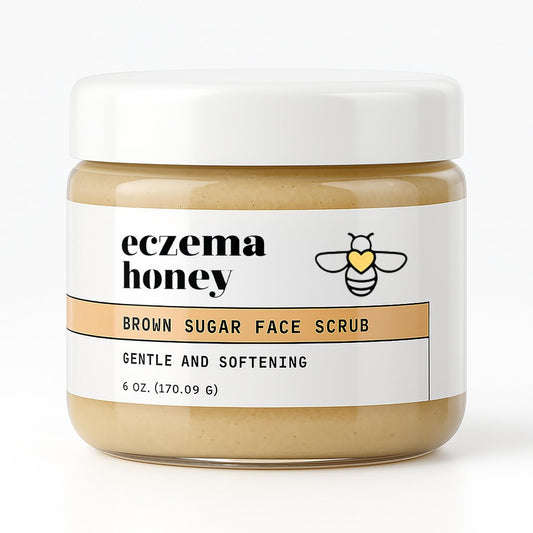 ECZEMA HONEY Brown Sugar Face & Body Scrub – Gentle Exfoliating Scrub for Dry, Sensitive Skin – Natural Body Care for Women & Men (6 Oz) Avelisse