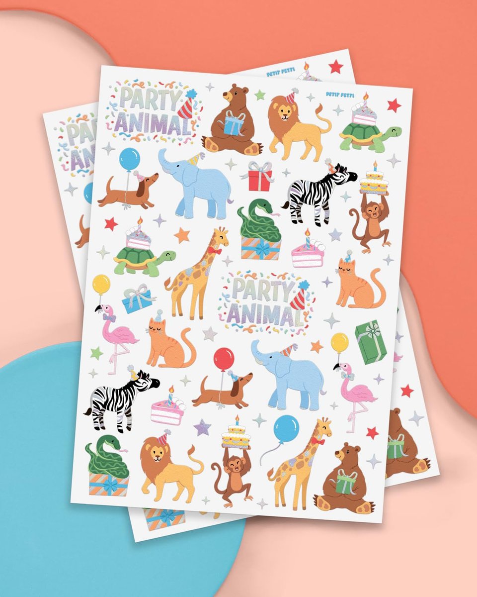 xo, Fetti Party Animal Birthday Party Temporary Tattoos - 60 Foil Styles | Safari Birthday Decorations, Wild Rainbow Kids Accessory, Wild One Elephant Theme Favors, Baby Shower Supplies - görsel 4