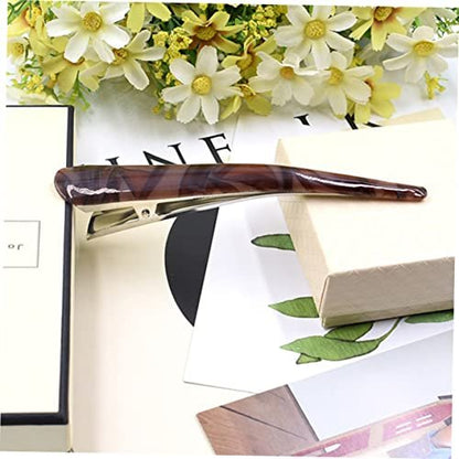 Beaupretty Duckbill Hair Clips for Women – 1 Pack Alligator Hair Barrettes, 5.51 Inch Strong Grip Hairpins, Lightweight Acrylic Accessories for Everyday Use