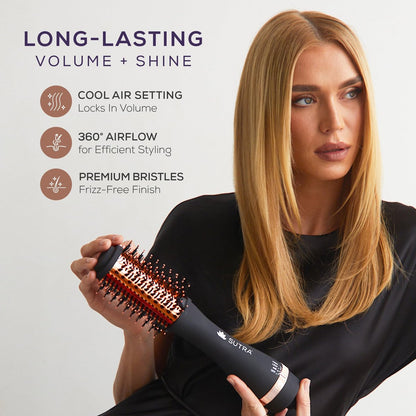 Sutra IR Infrared 2" Blowout Brush – Black & Rose Gold Avelisse