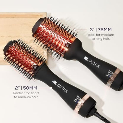 Sutra IR Infrared 2" Blowout Brush – Black & Rose Gold Avelisse