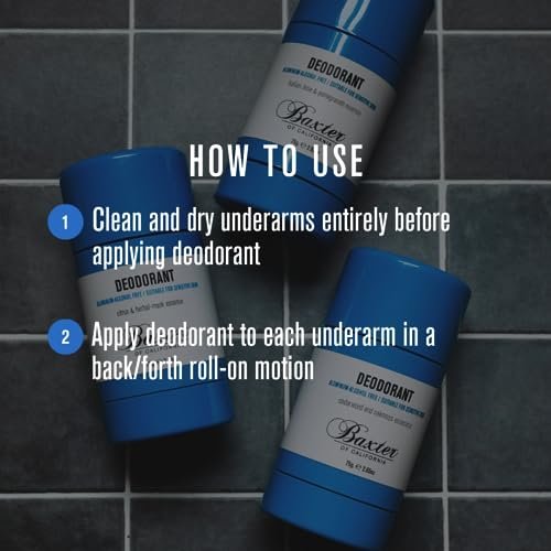 Baxter of California Deodorant - Aluminum & Alcohol-Free Clear Stick, Cedarwood and Oakmoss Essence, 2.65 oz - görsel 10