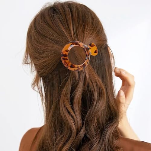 4 PCS Small Flat Hair Clips for Thin Hair - Non-Slip Resin Jaw Clamps, Everyday Hair Accessories for Women & Girls - görsel 6