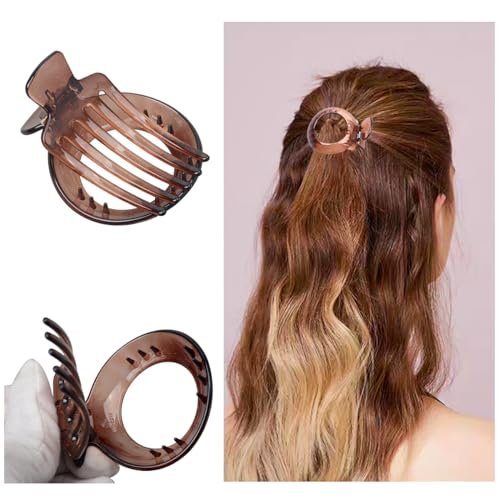 4 PCS Small Flat Hair Clips for Thin Hair - Non-Slip Resin Jaw Clamps, Everyday Hair Accessories for Women & Girls - görsel 14