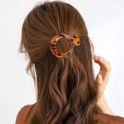 4 PCS Small Flat Hair Clips for Thin Hair - Non-Slip Resin Jaw Clamps, Everyday Hair Accessories for Women & Girls