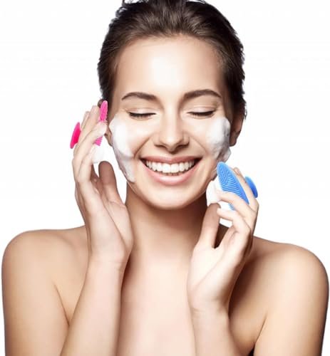 8-Pack Soft Silicone Face Scrubber Set - Gentle Facial Cleansing Brush for Deep Pore Cleansing, Blackhead & Acne Care - görsel 8