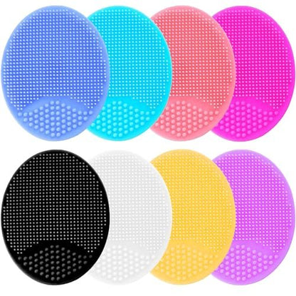 8-Pack Soft Silicone Face Scrubber Set - Gentle Facial Cleansing Brush for Deep Pore Cleansing, Blackhead & Acne Care