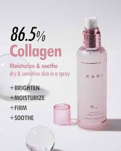 KAHI Fine Line Bounce Collagen Serum Facial Mist Ampoule - Hydrating Face Mist with Collagen, Daily Moisturizer Spray for Face, 4.06 fl oz Avelisse