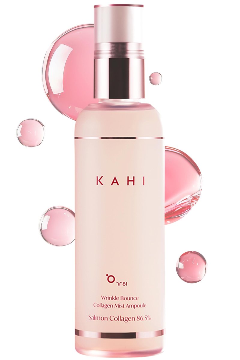 KAHI Fine Line Bounce Collagen Serum Facial Mist Ampoule - Hydrating Face Mist with Collagen, Daily Moisturizer Spray for Face, 4.06 fl oz Avelisse